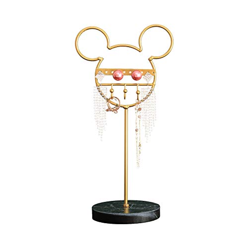 LICHUXIN Porte-Bijoux en Fer, Collier en Forme tête d'animal Mignon Luxe léger Nordique,Boucles d'oreilles,Bague,Montre,présentoir à Bijoux,utilisé pour la décoration la Maison ou de la Bijouterie,A Cover