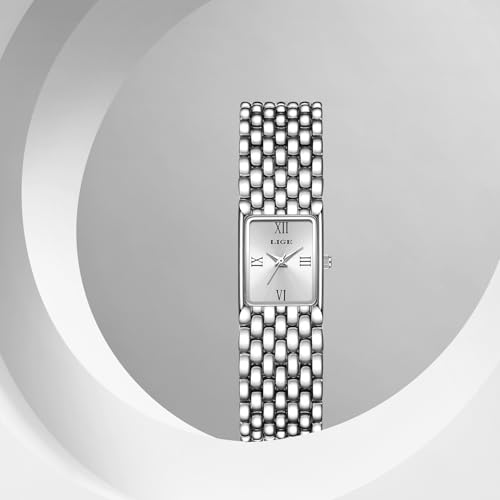 Image of LIGE Watches for Women Luxury Ladies Quartz Wrist Watches with Stainless Steel Bracelet,Waterproof.Womens Casual Fashion Small Watch Bracelet