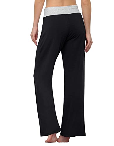 Pantalon de pyjama confortable femme jambe large bas décontracté extensible - 3