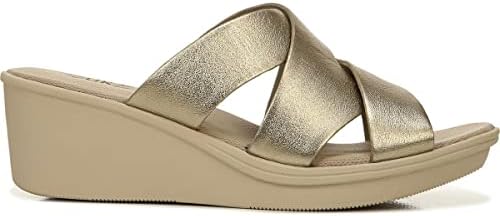 Naturalizer Women's Rowena Slide Wedge Sandal Warm Silver 9 W | Image 2