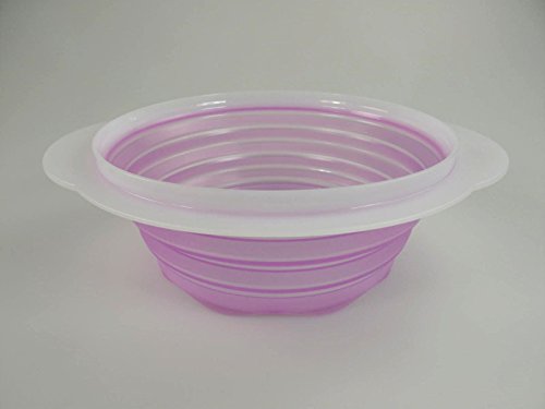 Tupperware Kitchen Utensil Mini Max Purple White Folding Colander Collapsible Colander #TOP2