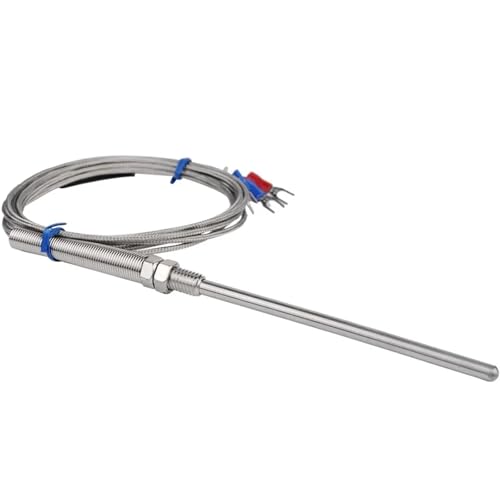 Sonde PT100 en acier inoxydable de 10cm avec câble blindé de 2m à 3 fils