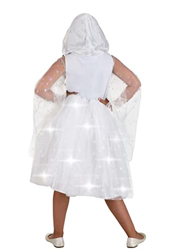 Disfraz infantil de fantasma blanco con luces LED miniatura 4