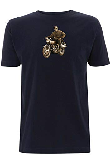 Cotone leggero 165 g. Time 4 Tee Clint Eastwood Norton Commando T Shirt Kelly Heroes Vintage Bikes Cafe Racer blu navy M