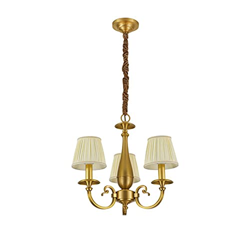 Lustre en cuivre complet YRYRYW grand format 82x52cm pour hauts plafonds