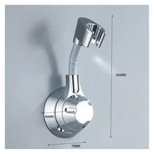 Support de douche à ventouse ajustable blanc avec rotation multi-angle