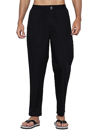 Image of PB & J Stretch Cotton Fit Regular Pyjamas for men | Premium Cotton Lower | Pajama Lounge Pants for Men With Black Elasticated Waist