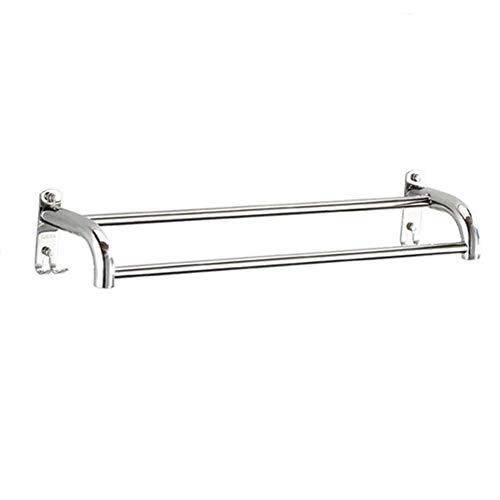 Porte-serviettes double en acier inoxydable de 50 cm pour salle de bain