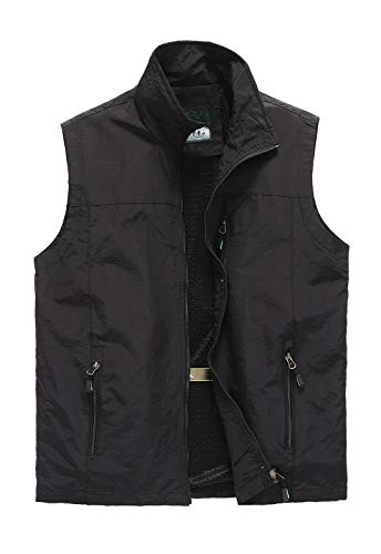 Image of Hbufnha Men's Lightweight Vest Outdoor Windbreaker Vest Jacket For Golf Safari Travel Fishing Hiking Vest