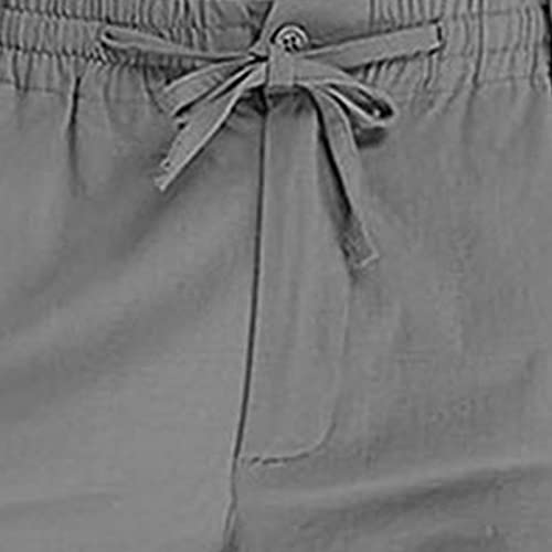 Men's Lightweight Straight Leg Pants Drawstring Elastic Waist Suit Pants Business Casual Trousers with Pocket4