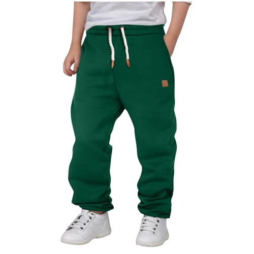 Boys Fashion Sweatpants Active Pants Elastic Waist Trousers Kids Preppy Track Pants Loose Fit Outdoor Casual Trousers