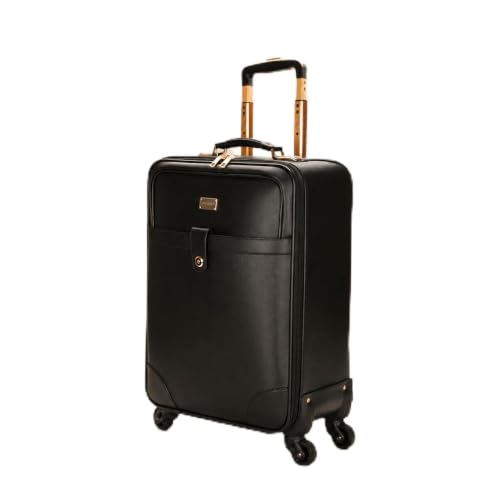 Image of 3G Cabin Trolley Bag, Hard Luggage | 4-Wheel Suitcase with Laptop Compartment for Business Travel | TSA Lock with Anti-Theft Zipper, Business Luggage Bag (Black 20 inch)
