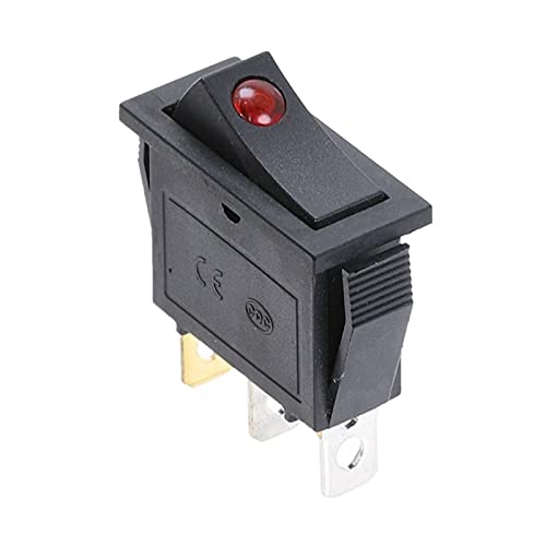 Commutateur de rocker KCD3 ON OFF SPST 2 positions 20A 125VAC avec voyant LED 3P-deng
