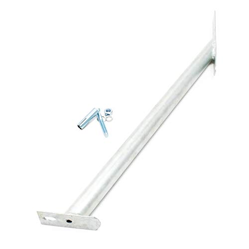 Wiltec Sturmanker aus Stahl 650 x 290 mm, Bodenanker verzinkt, Zaunhalter zur Sturmsicherung, Pfostenhalter für Gartenzaun und Sichtschutz