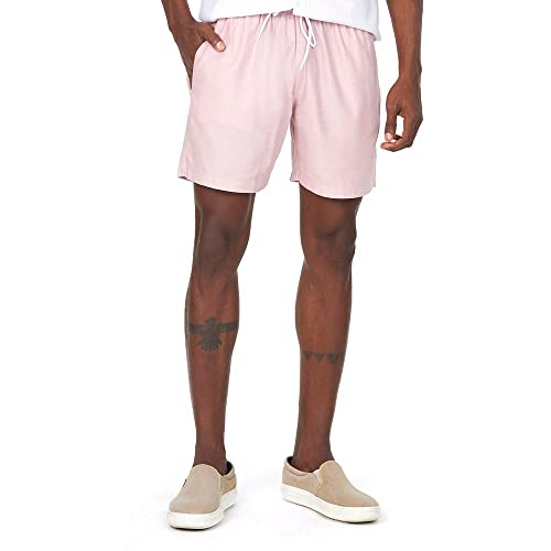 Short Masculina Viscolinho Liso,Rosa Claro, P