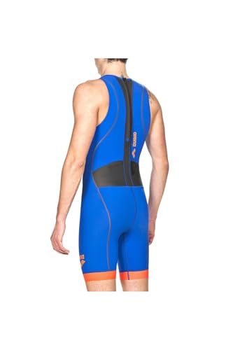 ARENA Herren Triathlon Anzug ST 2.0 mit Rückenreißverschluss, royal/Orange, M