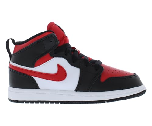 Nike Jordan Preschool Jordan 1 Mid PS 640734 079 - Size 12C Black/Fire Red-white3