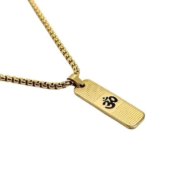 COMFORT PLANET Gold Plated om Pendant With Dotted Pattern Necklace Spiritual Jewellery For Men and Women Length 22" (B0D4F73MDL) Amazon Price History, Amazon Price Tracker