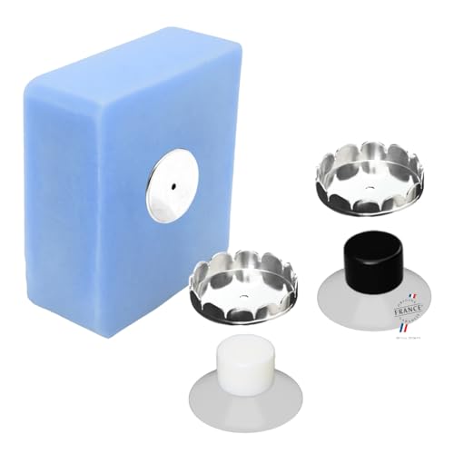 [EHOP] - Portasapone magnetico con protezione | Ventosa trasparente per doccia, cucina, bagno | sapone solido | Design Italiano (2, Trasparente)