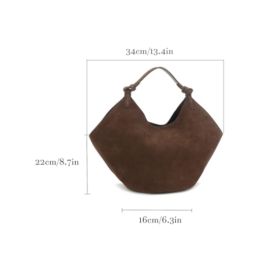 Small Classic Suede Leather Shoulder Bags Purse for Women,Fashion designer Tote Handbags, for travel, shopping, parties.2