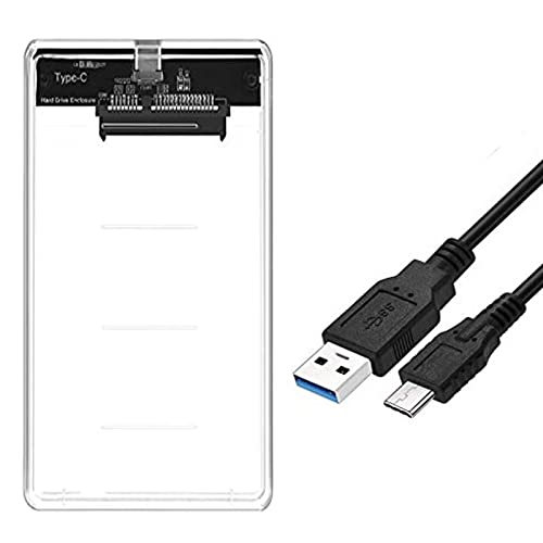 Witamy 2.5" Inch USB 3.1 Type C Sata HDD/SSD External Hard Drive Portable Casing Cover Enclosure Case for Seagate WD Windows & Mac Transparent Design, Supports UASP and Up to 4TB (B09LHBC6VZ) Amazon Price History, Amazon Price Tracker