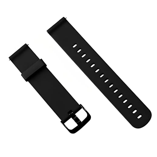 Pulseira de Silicone NSmart compatível com Amazfit BIP - Amazfit Gtr 42mm - Active 40mm e 44mm - Galaxy Watch 42mm - Gear S2 Classic (Preto) - Nandos-Store