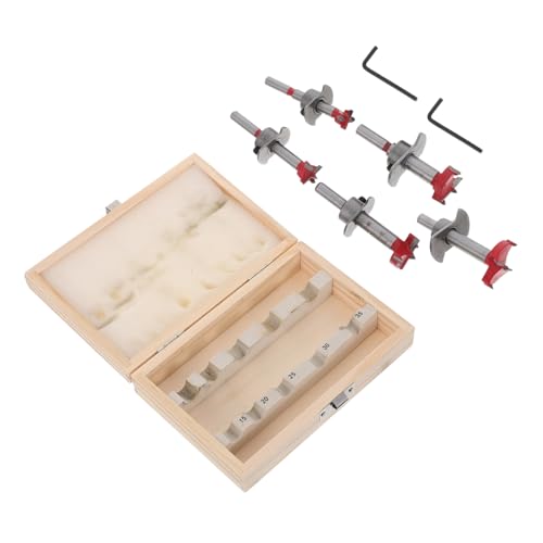 Set 5 brocas sierra para madera con aleación de acero al carbono miniatura 1