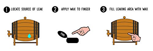 American Barrel Wax Seal Wood Barrel Leak Seal (2 oz) - Wine Bourbon, Tequila, Mini Whiskey Keg and Keg - Wood Barrel Wax Sealer for Small Oak Kegs, Aging Whiskey