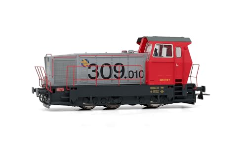 Electrotren HE2014 RENFE, Locomotive Maneuvers 309, Decoration Red-Grey, EP. V Loco, Diesel, Color
