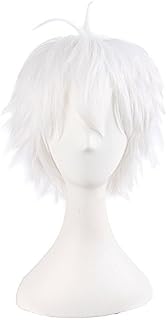 MapofBeauty 12 Inch Black Cosplay Party Straight Short Wig