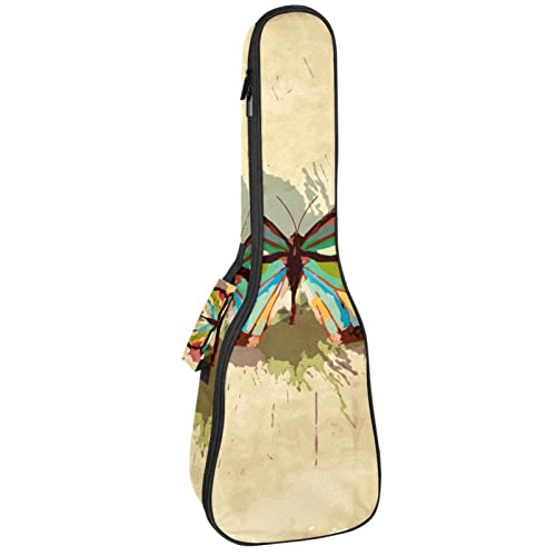 Housse pour ukulélé rétro vintage papillon 10 mm rembourrage épais 53,3 cm sac de transport pour ukulélé avec sangles… - Les Beatles, Paul McCartney, John Lennon, RIngo Starr, George Harrison Housse pour ukulélé rétro vintage papillon 10 mm rembourrage épais 53,3 cm sac de transport pour ukulélé avec sangles…
