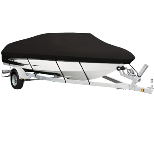 Couverture de bateau anti-UV et robuste : bâche extérieure noire pour bateau rapide 11-22 pieds