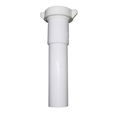 LASCO 03-4341 White Plastic Tubular 1-1/4-Inch by 6-Inch Slip Joint Extension with Nut