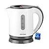 GRIFEMA Wasserkocher Klein, 0.8L, 1100W - Teekocher Elektrisch mit Kalkfilter, Kettle Leise, Schnell, Wasserkocher BPA-Frei, Reisewasserkocher Automatische Abschaltung,Überhitzungsschutz,Weiß
