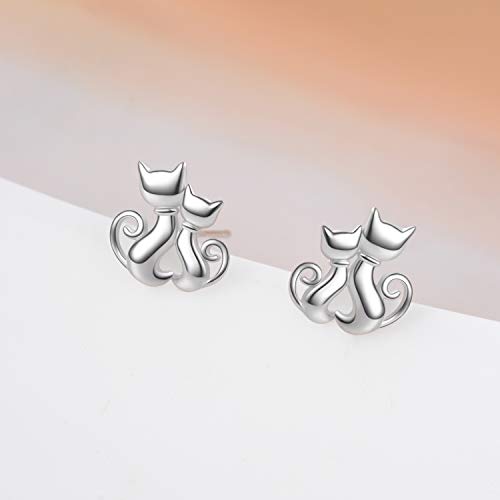 LUHE Owl/Dragonfly/Bee Stud Earrings Sterling Silver Cute Animal Earrings with Gemstone Jewelry Gift for Women 5