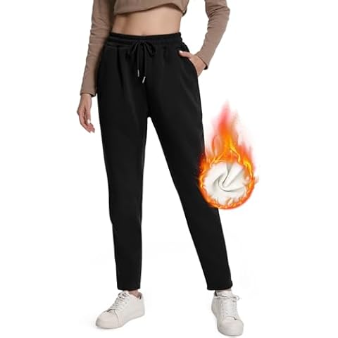 EBANKU Women's Warm Sherpa Joggers Cover