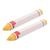 GRIRIW 2pcs Tire Marking Pens for Car Motorcycle Bike Wax Marker Pens Fine Tip Grease Pencil Yellow for Tire Repair Marking Random Style