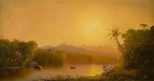Prints toile paysage tropical William Edward salon 60x90cm
