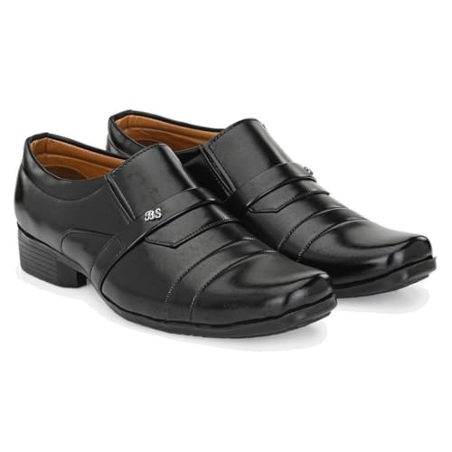 Image of Leatherkraft Round Toe Formal Slip-On Shoes