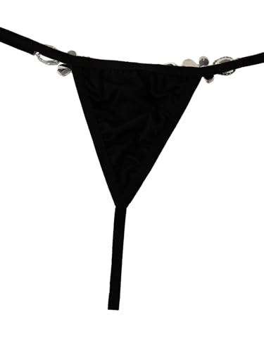 Image of RoseSeek Women's Sparkling Butterfly Chain Underwear Low Rise Cheeky G String Panty