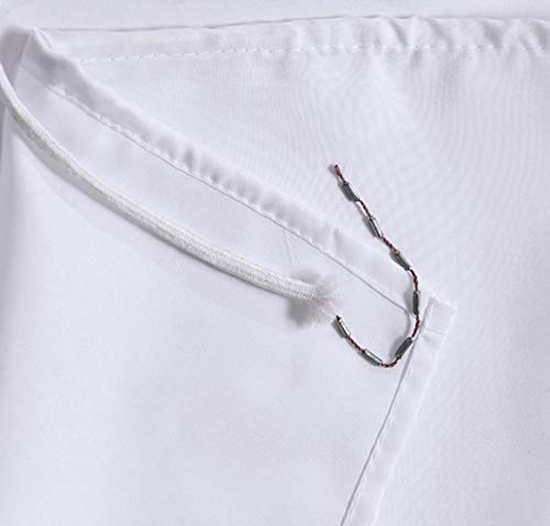 72 X 84 Washable Shower Curtain Liner Bathroom Water Repellent Fabric Cloth Polyester (Best Hotel Quality Friendly) With Curved Plastic Hooks Set - Extra Long, Pure White #TOP2