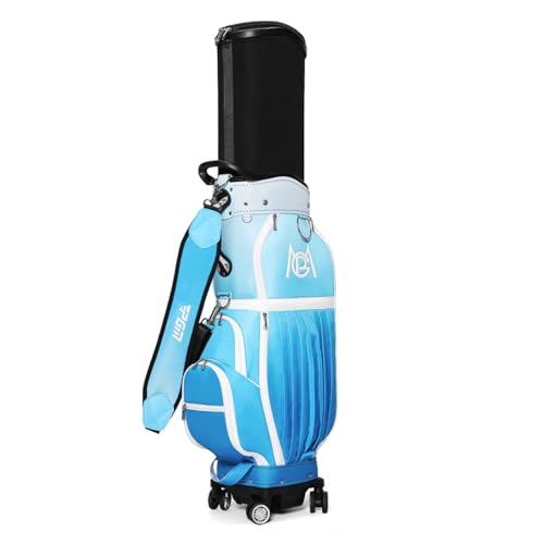 FabriGBrix おしゃれ クラブケース ゴルフ リュック 多機能 ゴルフ クラブケース 伸縮式 キャディバッグ 大容量 8分割 13本収納 練習用 ゴルフコンペ バッグ 軽量設計 防水 耐摩耗性 安定性 万向輪付き 静音 税関ロック付き 航空便で預け