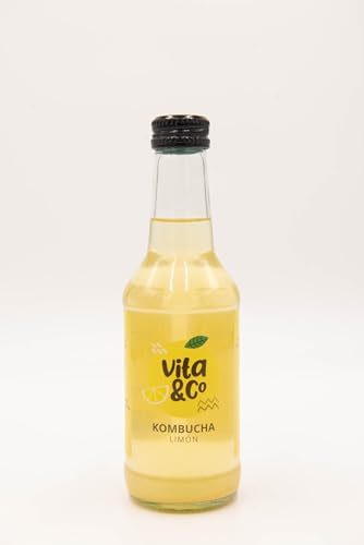 TÉ KOMBUCHA LIMÓN – El refresco saludable elaborado artesanalmente con zumo prensado en frío 'cold-pressed' - 12 x 250ml