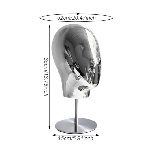 Modelo de cabeza de maniquí metálico para organizar sombreros sin que pierdan forma 8