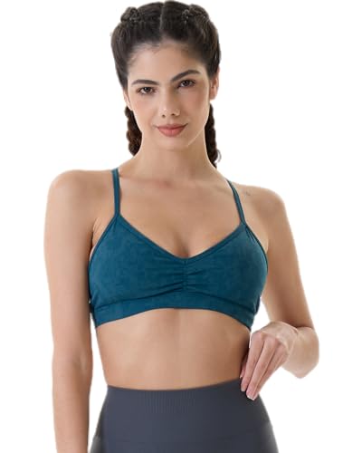 Image of AUROLA Mercury Workout Sports Bras Women Athletic Removable Padded Backless Strapy Minimal Crop Top