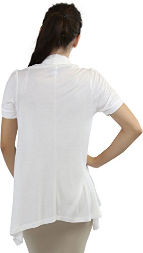Image of ToBeInStyle Womens Open Front Casual Shrug Lightweight Layering Cardigan Sleeveless or Short Sleeve