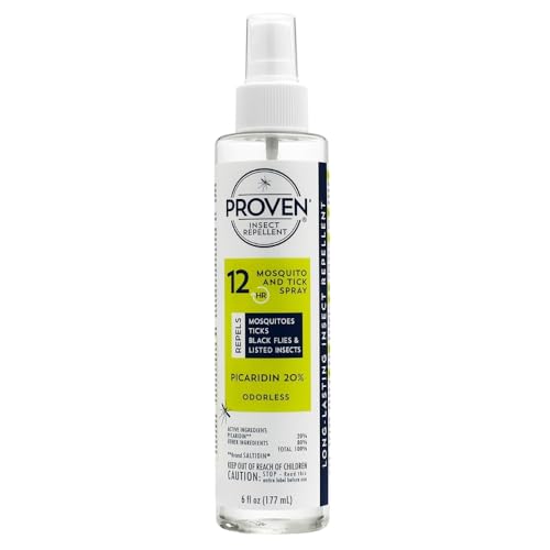 Proven Insect Repellent Spray for Mosquitoes, Ticks & Black Flies - 6 fl oz - DEET Alternative...