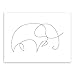 Produktbild Leinwanddruck Wand Kunst, Moderne, Minimalistische Picasso Replik Abstrakt Tier Elefant Druckt Bild Auf Leinwand Poster Für Wohnzimmer Schlafzimmer Haus Persönlichkeit Einrichtung Gemälde, 16 X 20