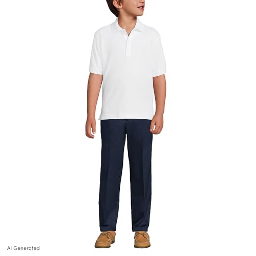 Image of Lands' End School Uniform Kids Short Sleeve Interlock Polo Shirt