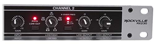 Rockville RX230 2-Way Stereo/3-Way Mono Crossover, XLR Input/Output, Adjustable Crossover Range, 24 dB/Octave Filters, Rack-Mountable for DJs and Live Sound - Thumbnail 7